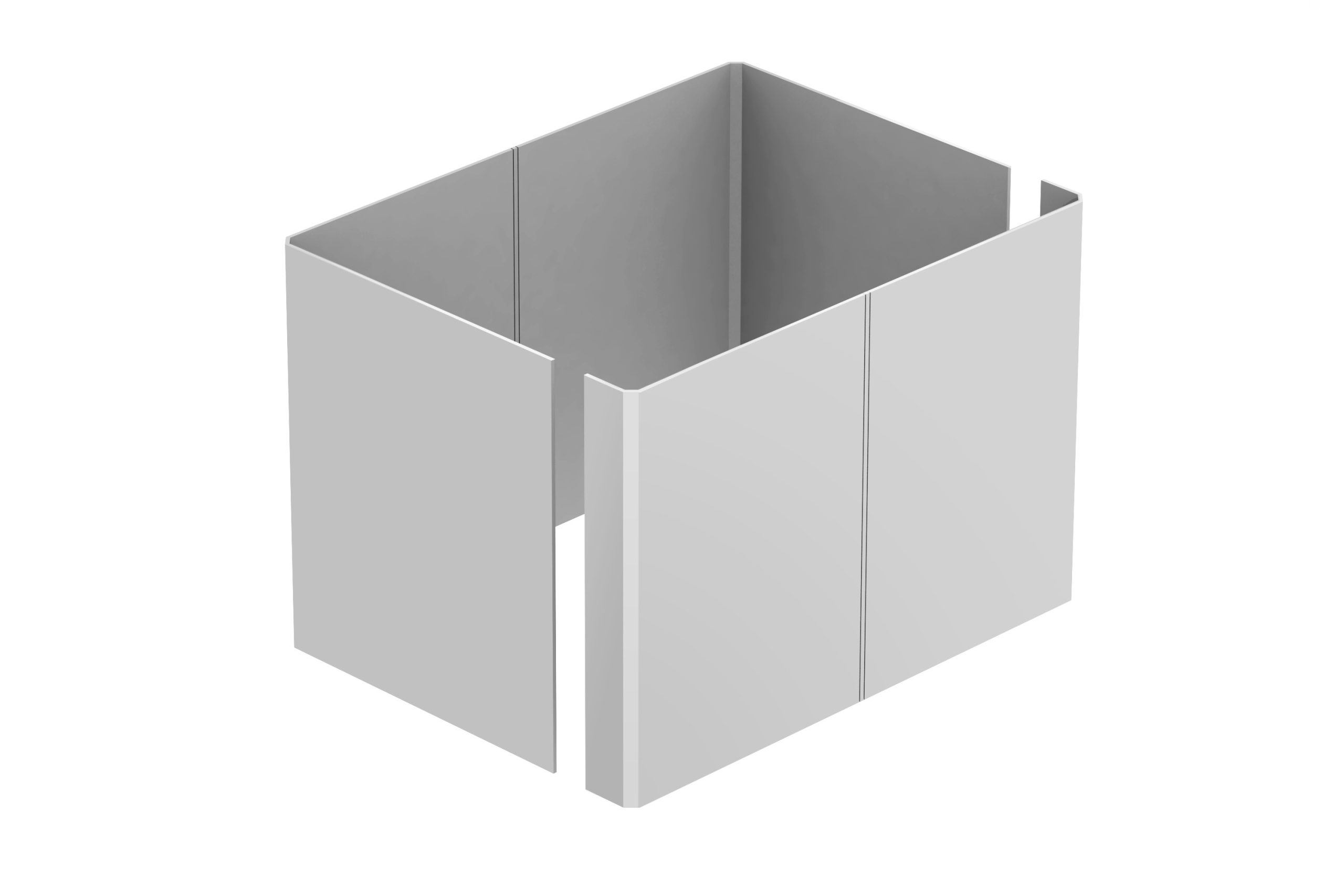Aircell Behälterring 5 - C-Ring längsseitig mit entnehmbarer Frontwand