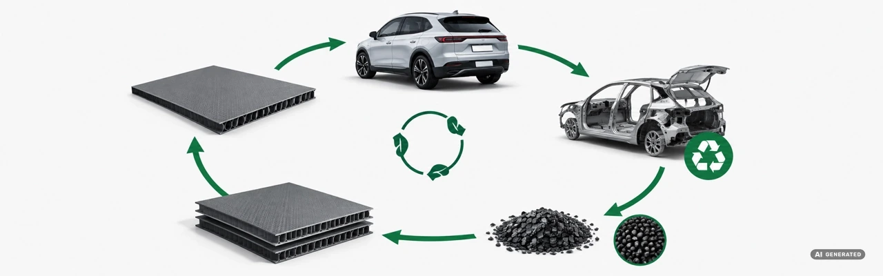 Recyclingkreislauf_Aircell_PP-Platten_Elektrofahrzeug_Kreislaufwirtschaft