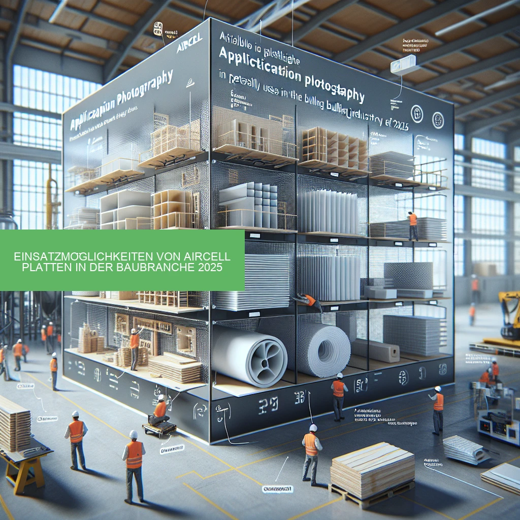 Illustration of possible applications for Aircell panels in the construction industry in 2025
