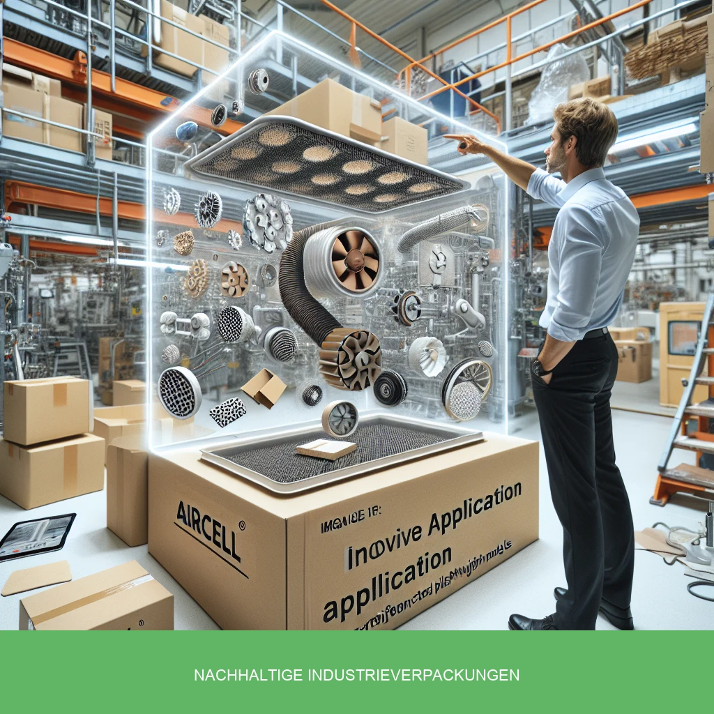 Illustration of sustainable industrial packaging