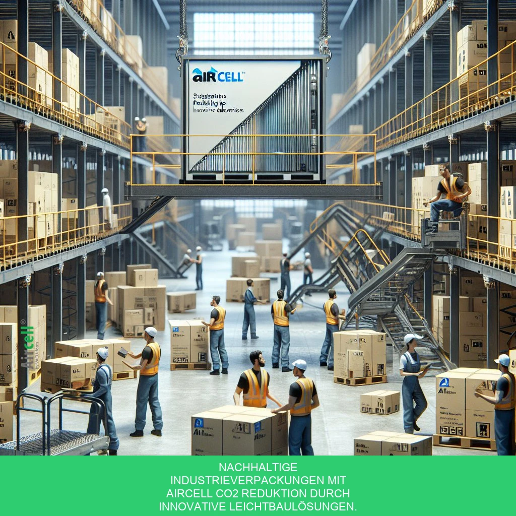 Sustainable industrial packaging With Aircell Co2 reduction through innovative lightweight solutions.